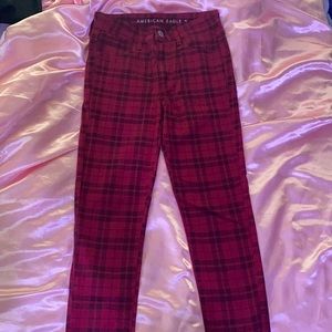 American Eagle plaid jeggings